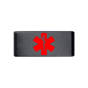 Mini Placa Alerta Medica Black