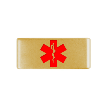 Mini Placa Alerta Medica Gold
