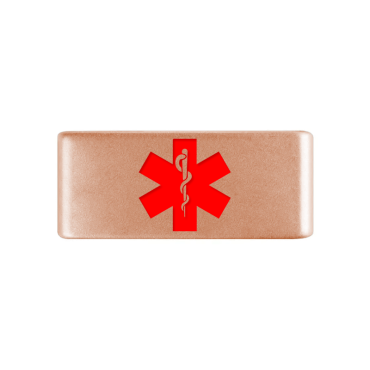 Mini Placa Alerta Medica Gold Rose